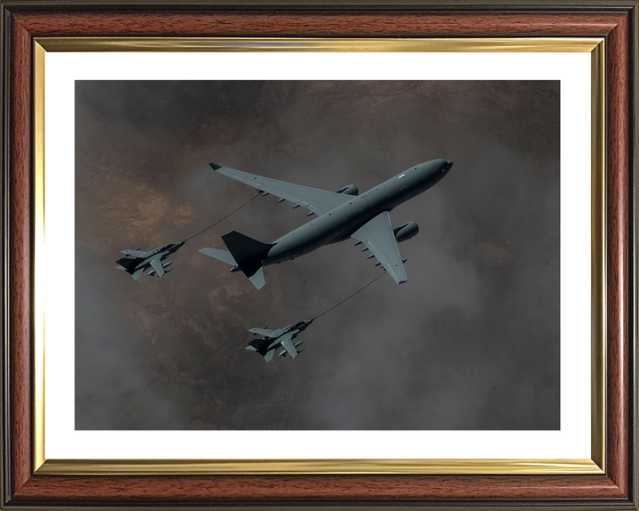RAF Voyager KC2 Refuelling Tornado GR4 Jets Photo Print - Royal Air Force Aircraft Hampshire Prints 10 x 8 Classic Frame Yes