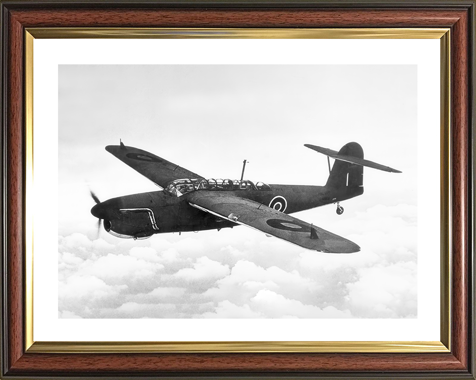 Fairey Barracuda I in flight Photo Print - Royal Navy Aircraft Posters, Prints, & Visual Artwork Hampshire Prints 10 x 8 Classic Frame Yes