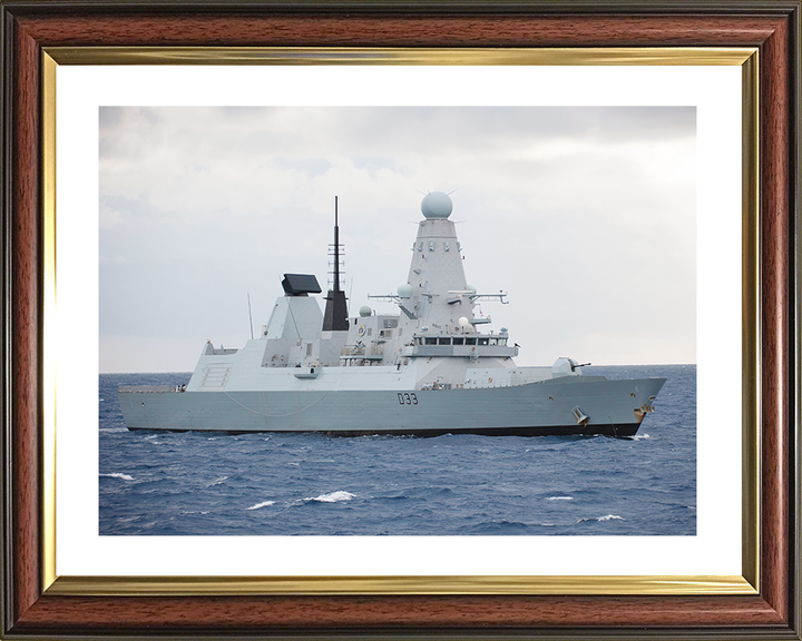 HMS Dauntless (D33) Royal Navy Type 45 Destroyer Starboard Beam View Photo Print Wall Art Decor Posters, Prints, & Visual Artwork Hampshire Prints 10 x 8 Classic Frame Yes