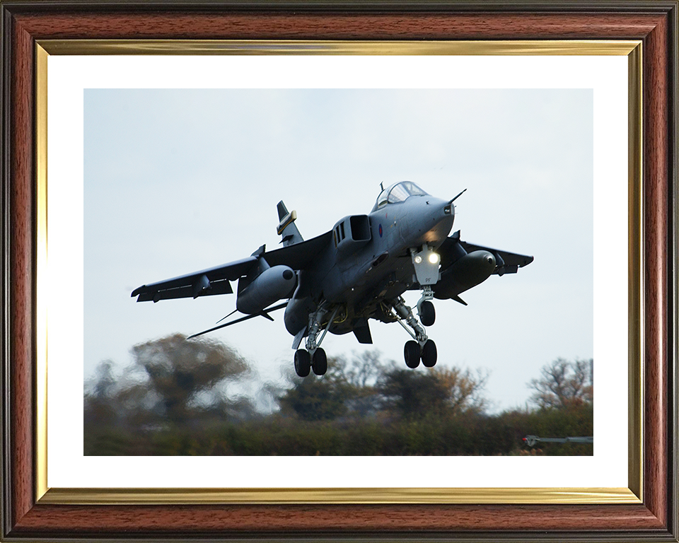 RAF Jaguar Taking Off 2002 Photo Print - Royal Air Force Aircraft Posters, Prints, & Visual Artwork Hampshire Prints 10 x 8 Classic Frame Yes