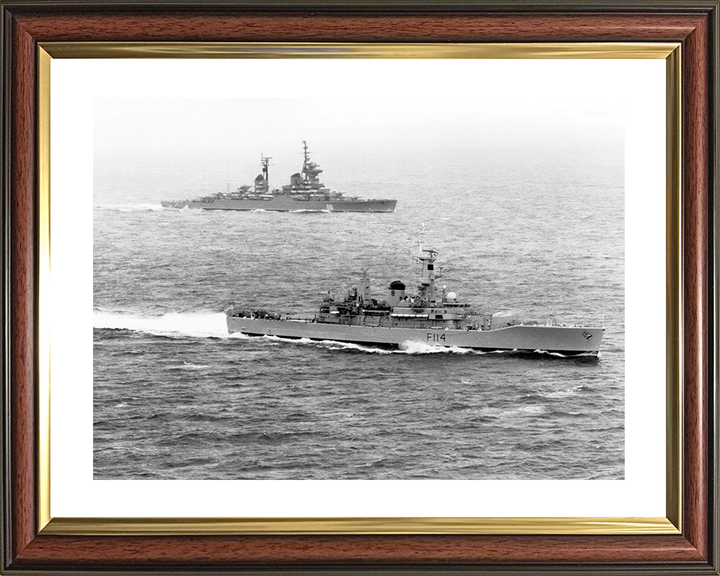 HMS Ajax (F114) Photo Print - North Sea 1976 - Royal Navy Leander Class Frigate Posters, Prints, & Visual Artwork Hampshire Prints 10 x 8 Classic Frame Yes
