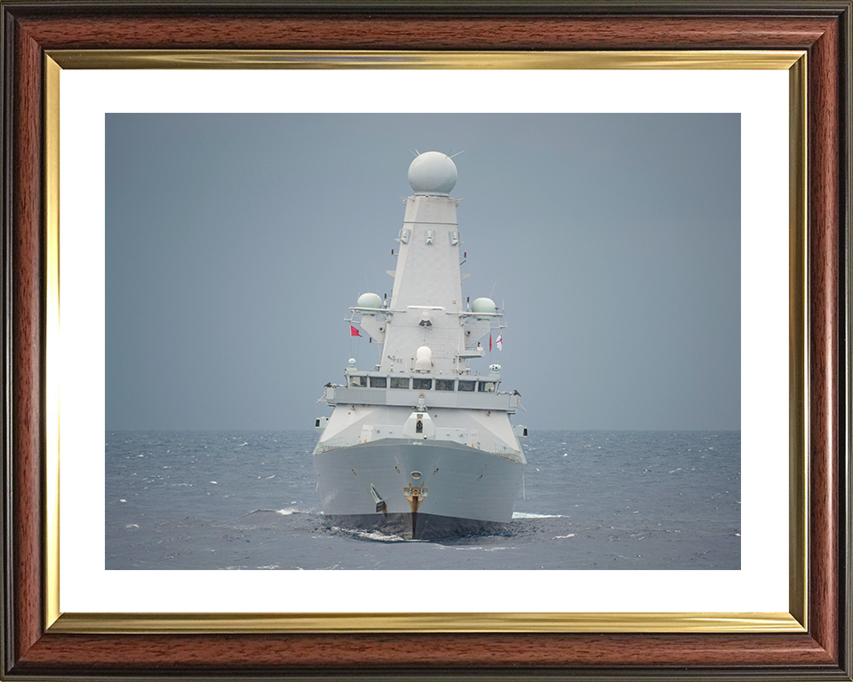 HMS Dauntless (D33) Royal Navy Type 45 Destroyer Bow View 2012 Photo Print Wall Art Decor Posters, Prints, & Visual Artwork Hampshire Prints 10 x 8 Classic Frame Yes
