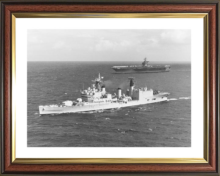 HMS Blake (C99) Royal Navy Tiger Class Light Cruiser At Sea 1975 Photo Print Wall Art Decor Posters, Prints, & Visual Artwork Hampshire Prints 10 x 8 Classic Frame Yes