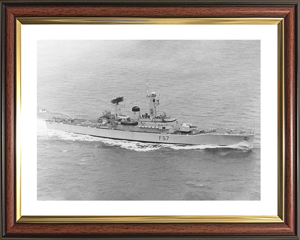 HMS Andromeda (F57) Royal Navy Leander Class Frigate High Starboard View Photo Print Wall Art Decor Posters, Prints, & Visual Artwork Hampshire Prints 10 x 8 Classic Frame Yes