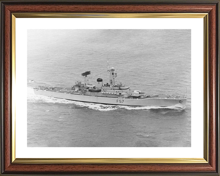 HMS Andromeda (F57) Royal Navy Leander Class Frigate High Starboard View Photo Print Wall Art Decor Posters, Prints, & Visual Artwork Hampshire Prints 10 x 8 Classic Frame Yes