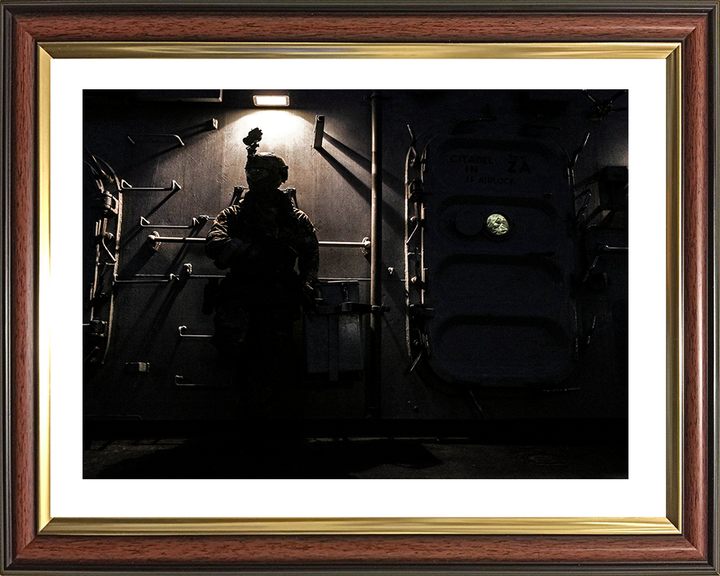 Royal Marines Commando Boarding Team Portrait Photo Print - 42 Commando Hampshire Prints 10 x 8 Classic Frame Yes
