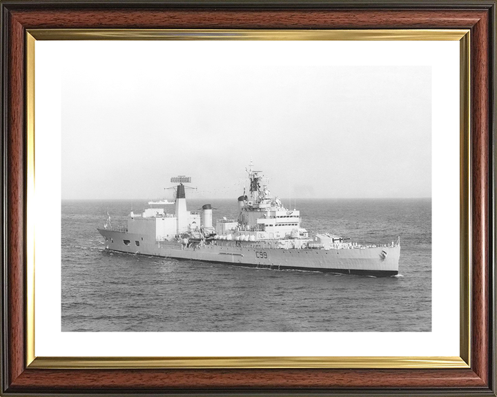 HMS Blake (C99) Royal Navy Tiger Class Light Cruiser Starboard View Photo Print Wall Art Decor Posters, Prints, & Visual Artwork Hampshire Prints 10 x 8 Classic Frame Yes