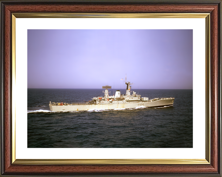 HMS Dido (F104) Royal Navy Leander Class Frigate Underway Starboard Beam View Photo Print Wall Art Decor Posters, Prints, & Visual Artwork Hampshire Prints 10 x 8 Classic Frame Yes