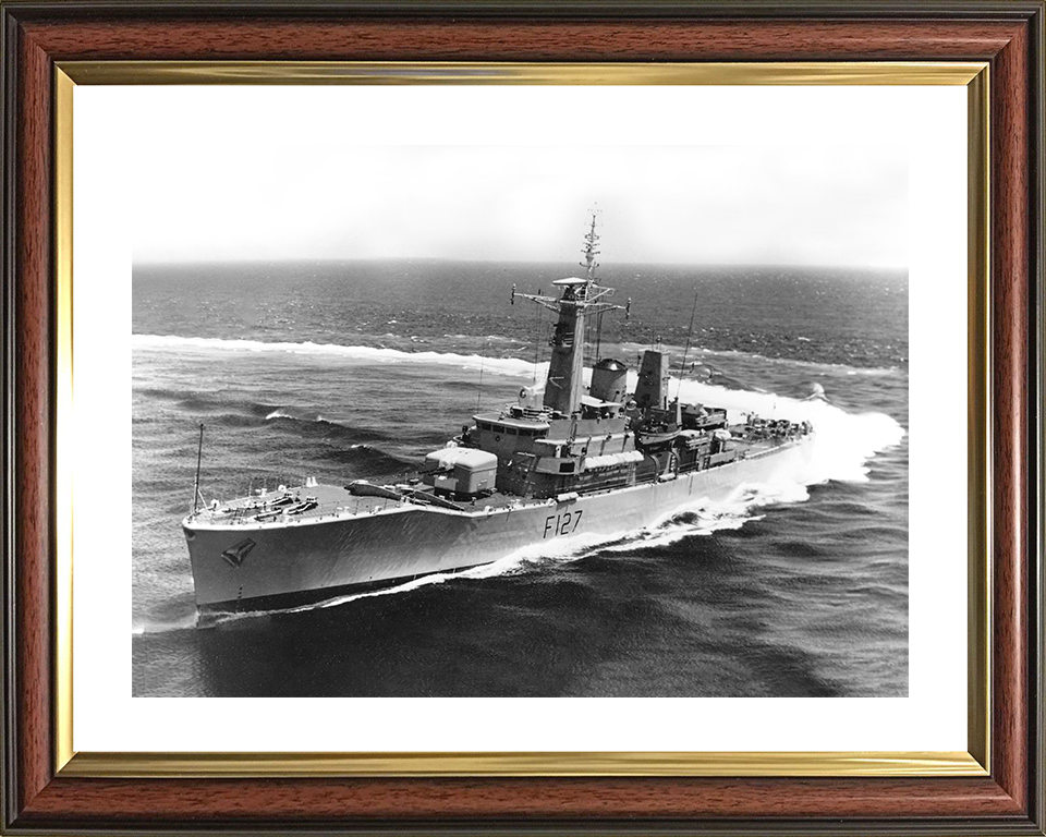 HMS Penelope (F127) Photo Print - Port View at sea - Royal Navy Leander Class Frigate Posters, Prints, & Visual Artwork Hampshire Prints 10 x 8 Classic Frame Yes