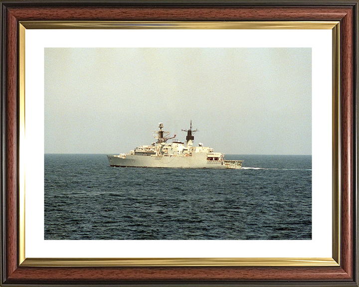HMS Brazen (F91) Royal Navy Type 22 Frigate Gulf Of Oman 1990 Photo Print Wall Art Decor Posters, Prints, & Visual Artwork Hampshire Prints 10 x 8 Classic Frame Yes