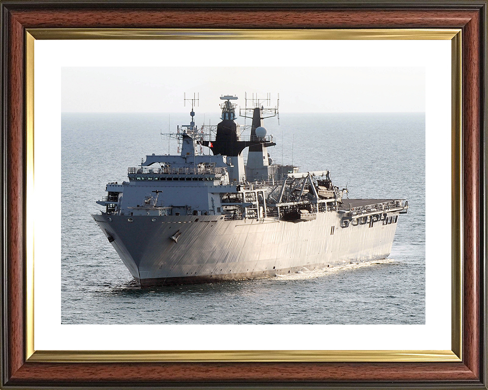 HMS Bulwark (L15) Photo Print - At Sea 2007 - Royal Navy Albion Class Amphibious Ship Posters, Prints, & Visual Artwork Hampshire Prints 10 x 8 Classic Frame Yes