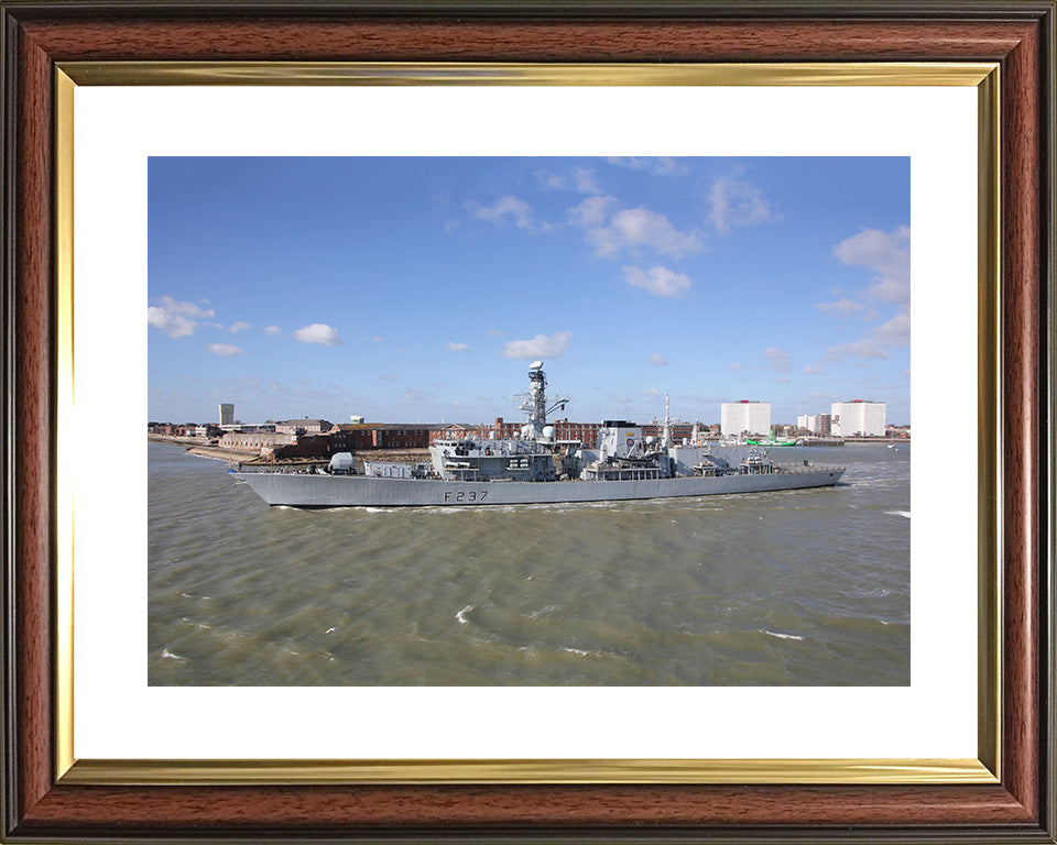 HMS Westminster (F237) Photo Print - Leaving Portsmouth - Royal Navy Type 23 Frigate Hampshire Prints 10 x 8 Classic Frame Yes