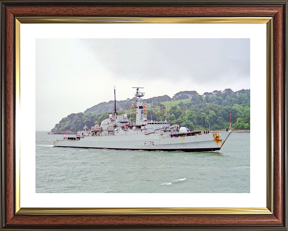 HMS Alacrity (F174) Royal Navy Type 21 Frigate Plymouth Sound Photo Print Wall Art Naval Decor Posters, Prints, & Visual Artwork Hampshire Prints 10 x 8 Classic Frame Yes