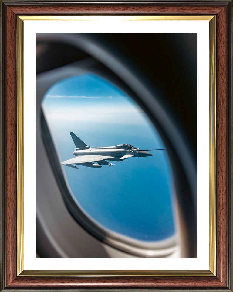 RAF Typhoon refuels Photo Print - Royal Air Force Aircraft Hampshire Prints 10 x 8 Classic Frame Yes