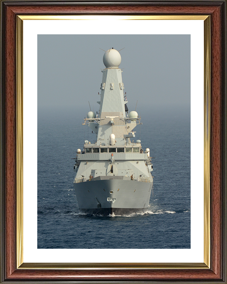 HMS Diamond (D34) Photo Print - Bow View 2012 - Royal Navy Type 45 Destroyer Posters, Prints, & Visual Artwork Hampshire Prints 10 x 8 Classic Frame Yes