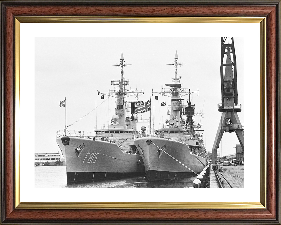 HMS Ariadne (F72) Royal Navy Leander Class Frigate Amsterdam 1979 Photo Print Wall Art Decor Posters, Prints, & Visual Artwork Hampshire Prints 10 x 8 Classic Frame Yes
