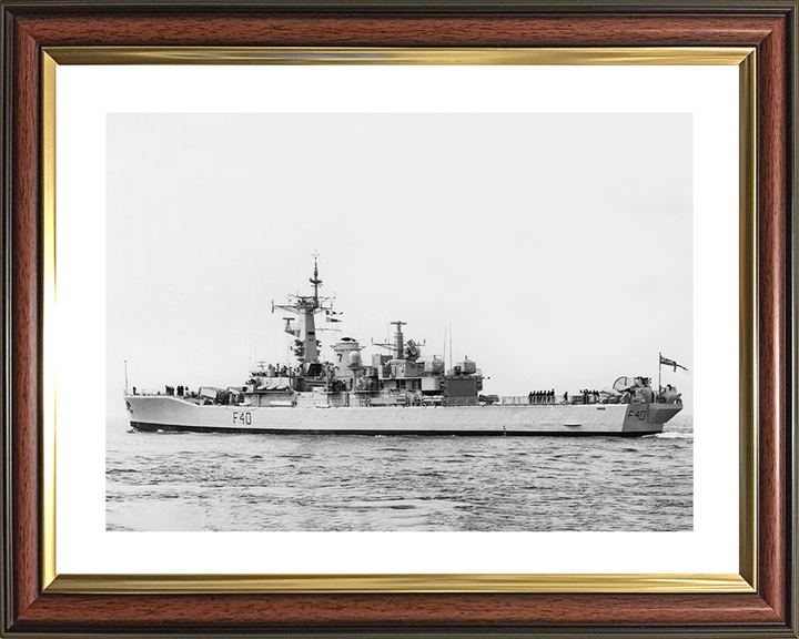 HMS Sirius (F40) Photo Print - Leaving Portsmouth 1987 - Royal Navy Leander Class Frigate Posters, Prints, & Visual Artwork Hampshire Prints 10 x 8 Classic Frame Yes