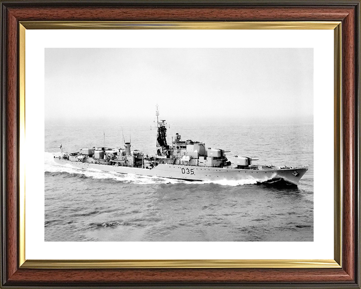 HMS Diamond (D35) Royal Navy Daring Class Destroyer Starboard View Photo Print Wall Art Decor Posters, Prints, & Visual Artwork Hampshire Prints 10 x 8 Classic Frame Yes