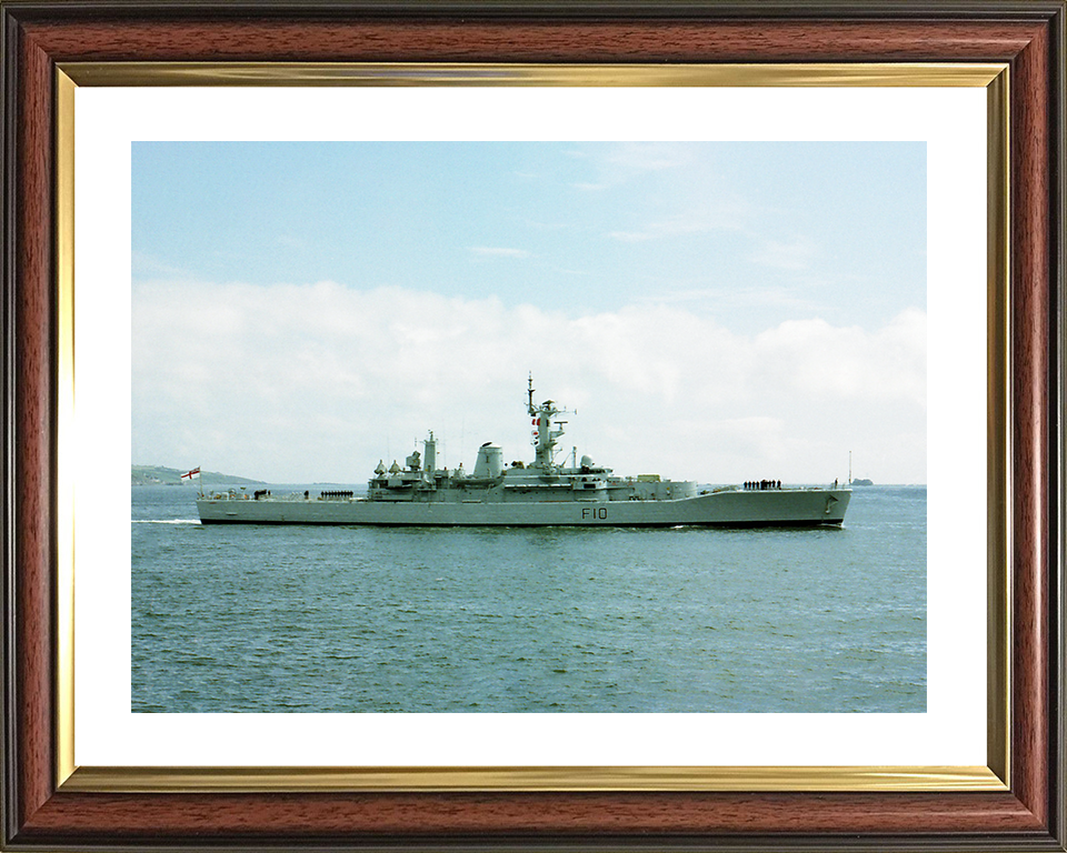 HMS Aurora (F10) Royal Navy Leander Class Frigate Starboard Beam View Photo Print Wall Art Decor Posters, Prints, & Visual Artwork Hampshire Prints 10 x 8 Classic Frame Yes