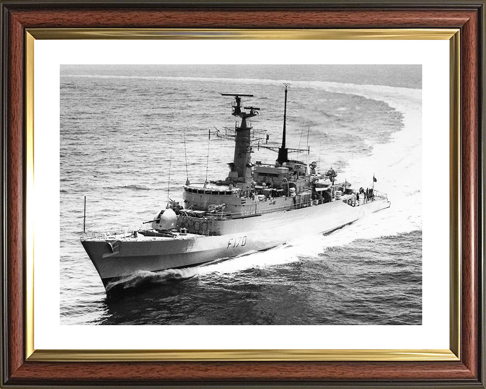HMS Antelope (F170) Royal Navy Type 21 Frigate During Trials 1974 Photo Print Wall Art Decor Posters, Prints, & Visual Artwork Hampshire Prints 10 x 8 Classic Frame Yes