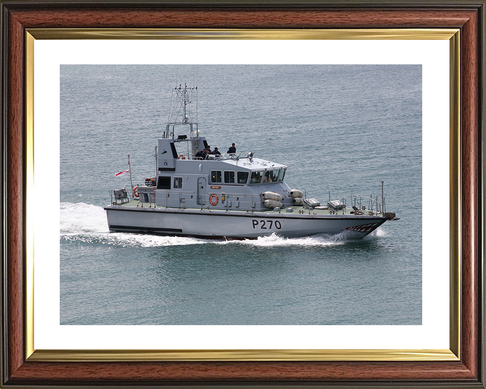 HMS Biter (P270) Royal Navy Archer Class P2000 Patrol Vessel Underway Photo Print Wall Art Decor Posters, Prints, & Visual Artwork Hampshire Prints 10 x 8 Classic Frame Yes