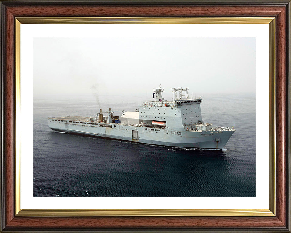 RFA Cardigan Bay (L3009) Photo Print - High Starboard Bow View - Royal Fleet Auxiliary Bay Class Dock Landing Ship Hampshire Prints 10 x 8 Classic Frame Yes
