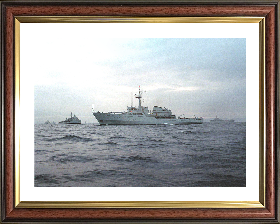 HMS Bulldog (A317) Photo Print - At Sea 1997 - Royal Navy Bulldog Class Survey Vessel