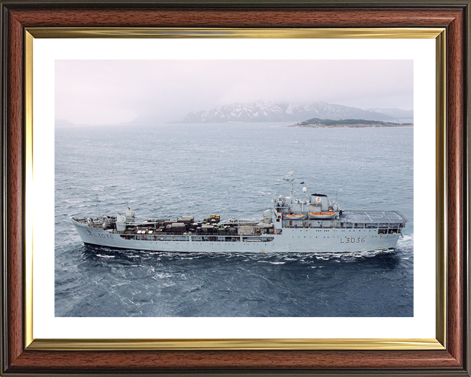 RFA Sir Percivale (L3036) Photo Print - Underway - Royal Fleet Auxiliary Round Table Class Ship Posters, Prints, & Visual Artwork Hampshire Prints 10 x 8 Classic Frame Yes