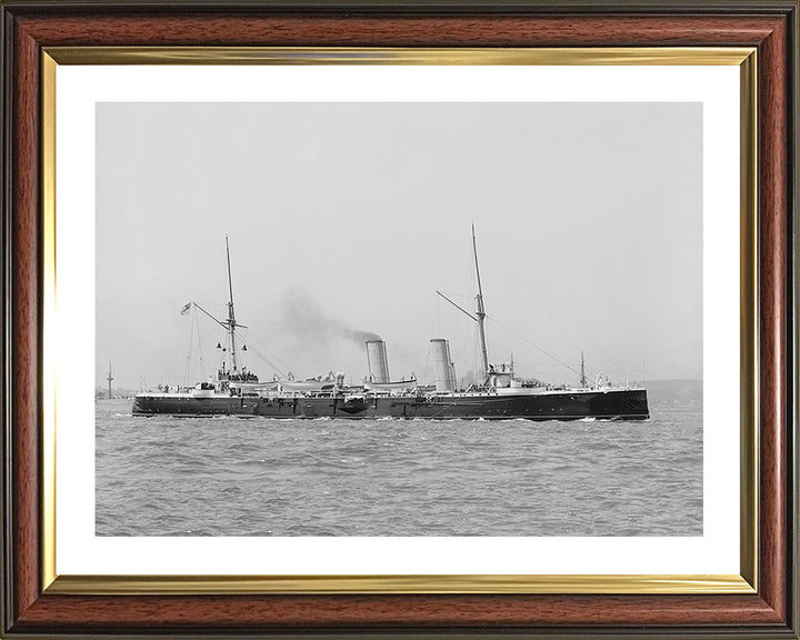 HMS Magicienne (1890) Photo Print - Starboard View - Royal Navy Marathon Class Cruiser Hampshire Prints 10 x 8 Classic Frame Yes