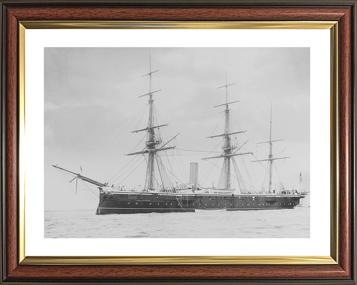 HMS Curacoa (1878) Royal Navy Comus Class Corvette Port Side Photo Print Wall Art Decor Posters, Prints, & Visual Artwork Hampshire Prints 10 x 8 Classic Frame Yes