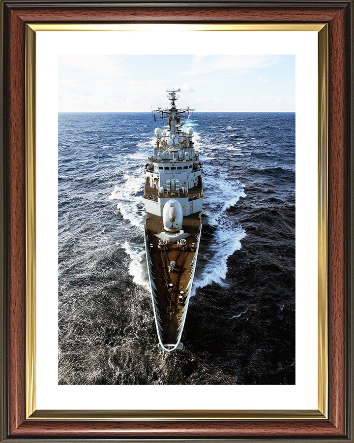 HMS Chatham (F87) Royal Navy Type 22 Frigate Forecastle View Photo Print Wall Art Decor Posters, Prints, & Visual Artwork Hampshire Prints 10 x 8 Classic Frame Yes