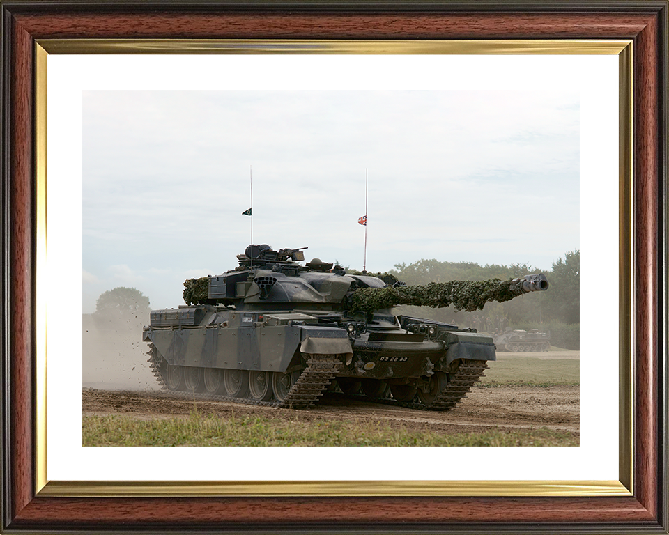 Chieftain Mark 11 Tank Photo Print - British Army Vehicle Posters, Prints, & Visual Artwork Hampshire Prints 10 x 8 Classic Frame Yes