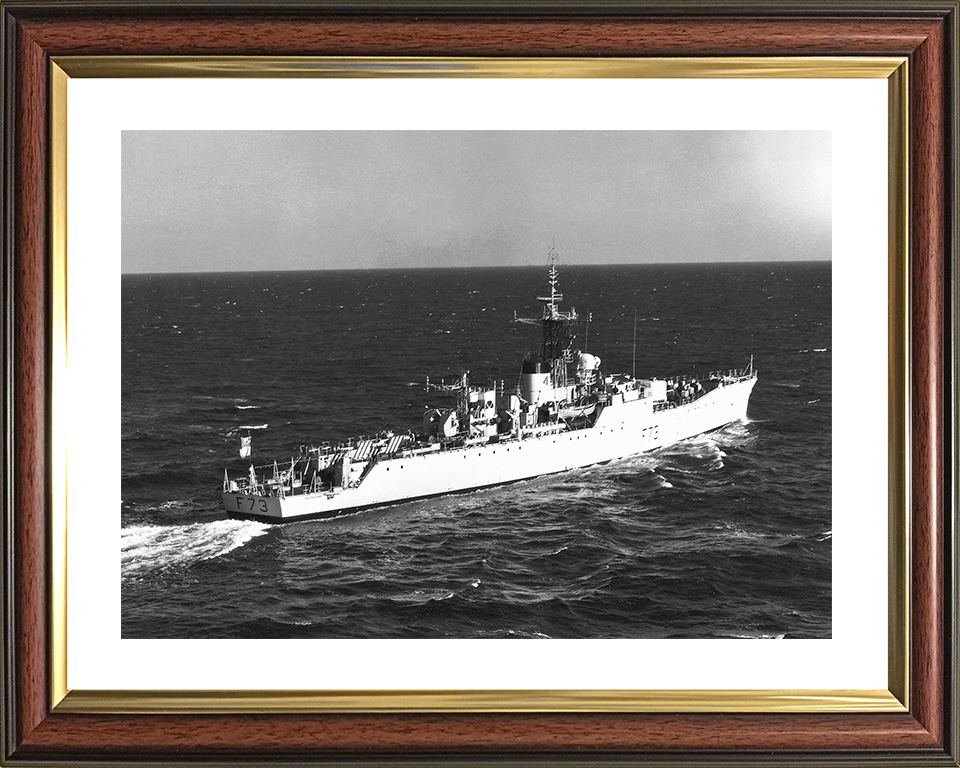 HMS Eastbourne (F73) - At Sea 1959 - Royal Navy Whitby Class Frigate Photo Print Wall Art Naval Decor UK Posters, Prints, & Visual Artwork Hampshire Prints 10 x 8 Classic Frame Yes