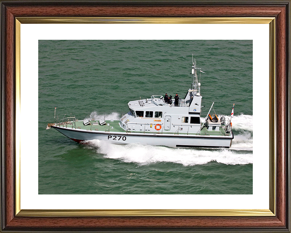 HMS Biter (P270) Photo Print - Port Side View 2017 - Royal Navy Archer Class P2000 Patrol Vessel Posters, Prints, & Visual Artwork Hampshire Prints 10 x 8 Classic Frame Yes