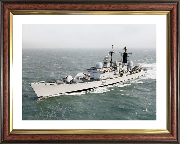 HMS Edinburgh (D97) Royal Navy Type 42 Destroyer At Sea 2001 Photo Print Wall Art Decor Posters, Prints, & Visual Artwork Hampshire Prints 10 x 8 Classic Frame Yes