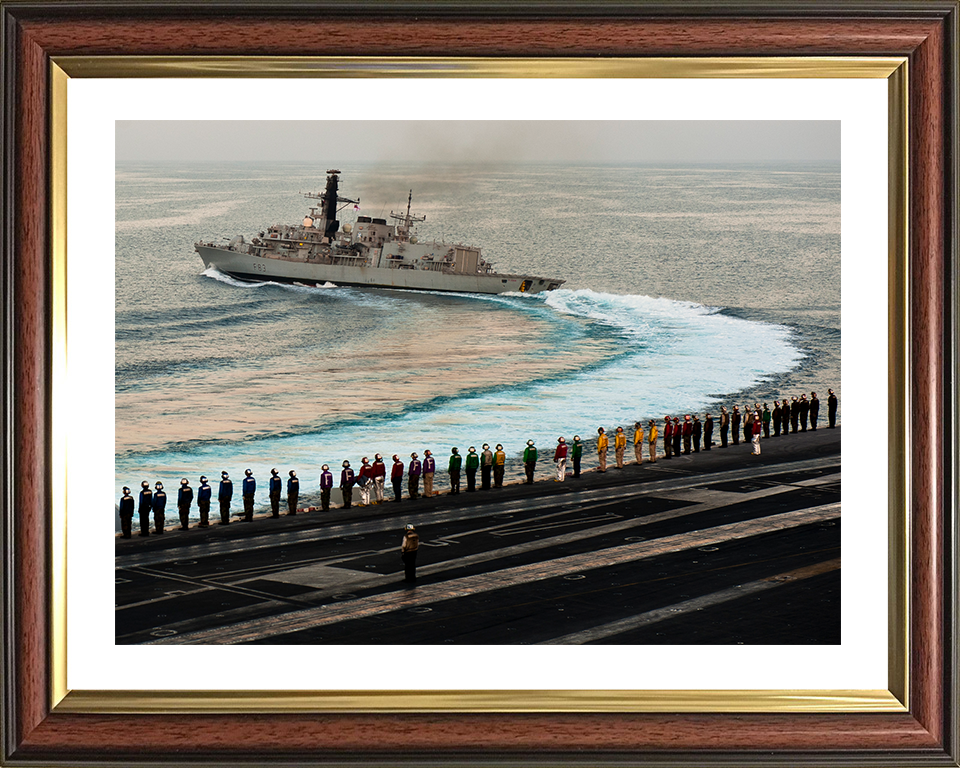 HMS St Albans (F83) Photo Print - Breaking Away - Royal Navy Type 23 Frigate Hampshire Prints 10 x 8 Classic Frame Yes