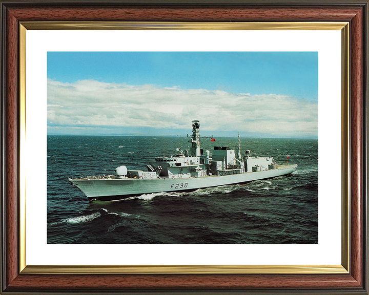HMS Norfolk (F230) - During Trials 1989 - Royal Navy Type 23 Frigate Photo Print Wall Art Naval Decor UK Posters, Prints, & Visual Artwork Hampshire Prints 10 x 8 Classic Frame Yes