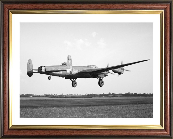 RAF Avro Lancaster B Mark III Taking Off Photo Print - Royal Air Force Aircraft Hampshire Prints 10 x 8 Classic Frame Yes