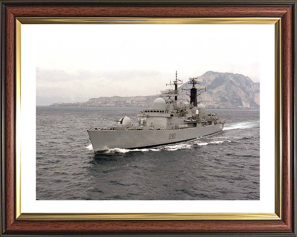HMS Southampton (D90) Photo Print - Off Gibraltar 1997 - Royal Navy Type 42 Destroyer