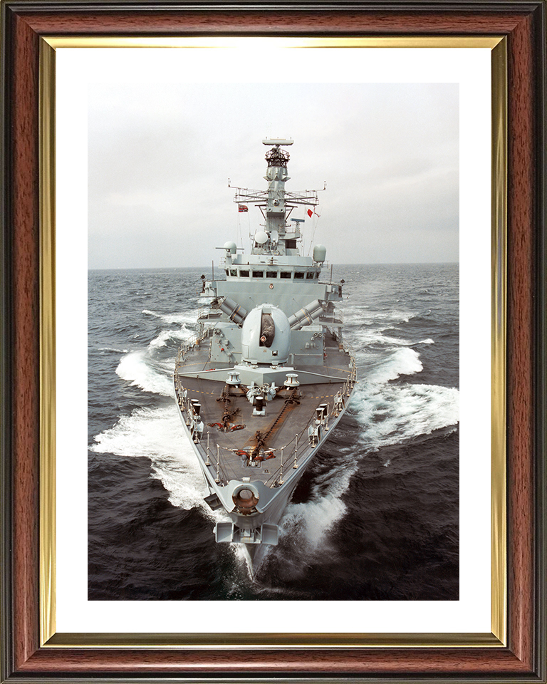HMS Somerset (F82) Photo Print - At Sea 2003 - Royal Navy Type 23 Frigate Posters, Prints, & Visual Artwork Hampshire Prints 10 x 8 Classic Frame Yes