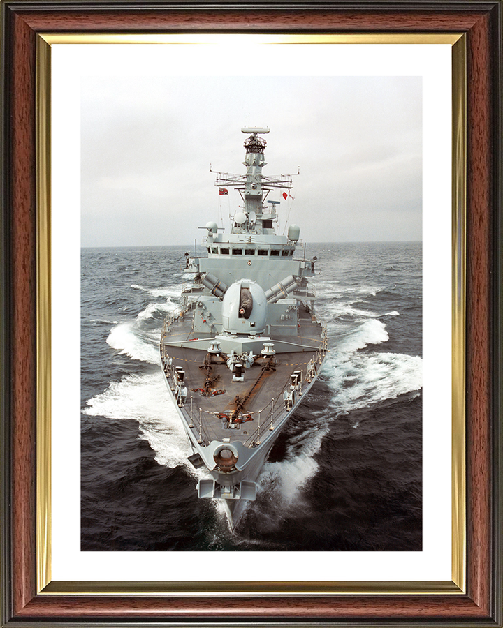 HMS Somerset (F82) Photo Print - At Sea 2003 - Royal Navy Type 23 Frigate Posters, Prints, & Visual Artwork Hampshire Prints 10 x 8 Classic Frame Yes