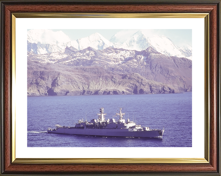 HMS Antrim (D18) Royal Navy County Class Destroyer High Starboard View Photo Print Wall Art Decor Posters, Prints, & Visual Artwork Hampshire Prints 10 x 8 Classic Frame Yes