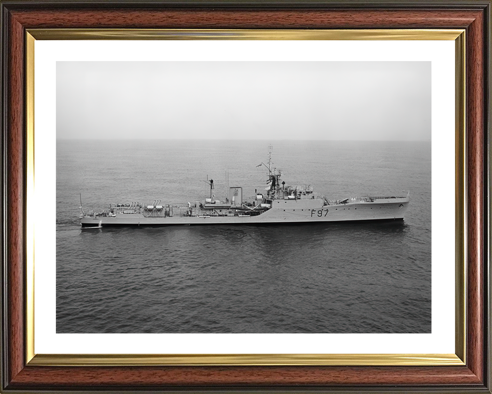 HMS Russell (F97) Photo Print - Starboard Beam View - Royal Navy Blackwood Class Frigate Hampshire Prints 10 x 8 Classic Frame Yes