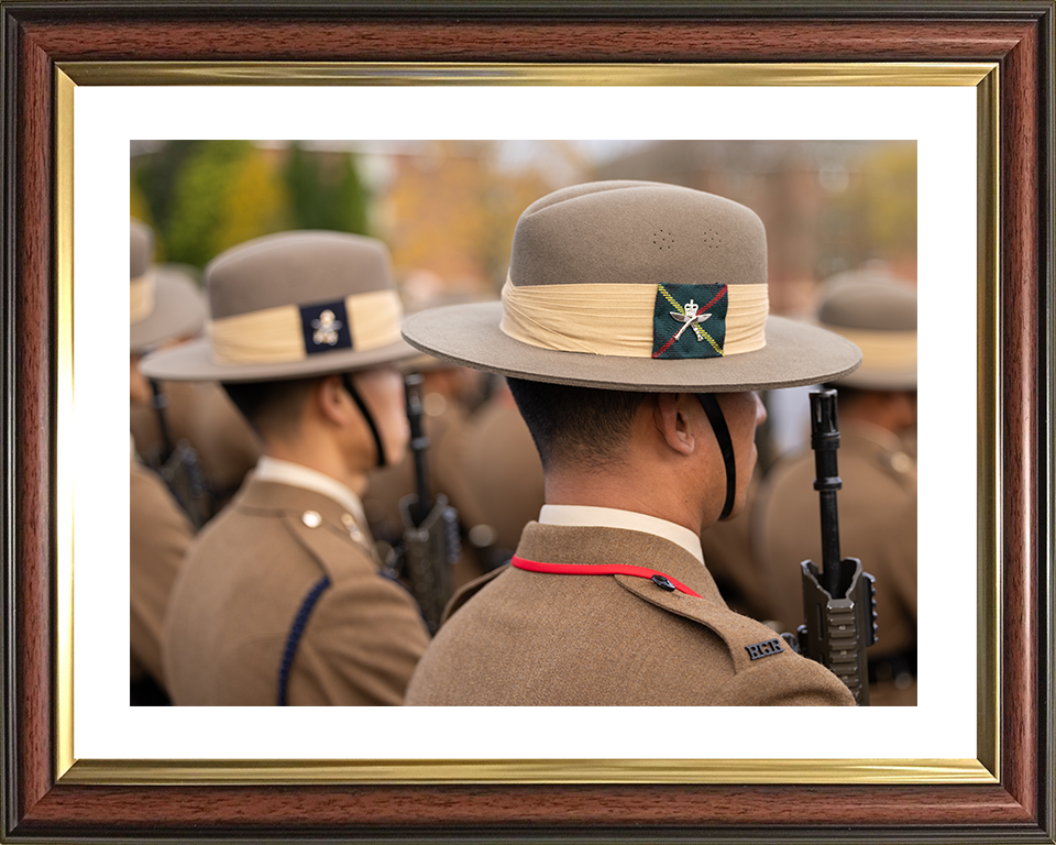 British Army Royal Gurkha Rifles soldiers Passing Off Parade Photo Print Wall Art Military Decor Posters, Prints, & Visual Artwork Hampshire Prints 10 x 8 Classic Frame Yes