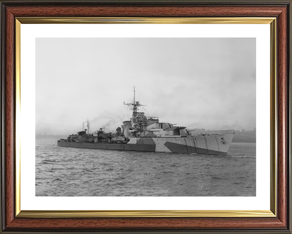 HMS Zambesi (R66) Photo Print - River Mersey 1944 - Royal Navy Z Class Destroyer Hampshire Prints 10 x 8 Classic Frame Yes