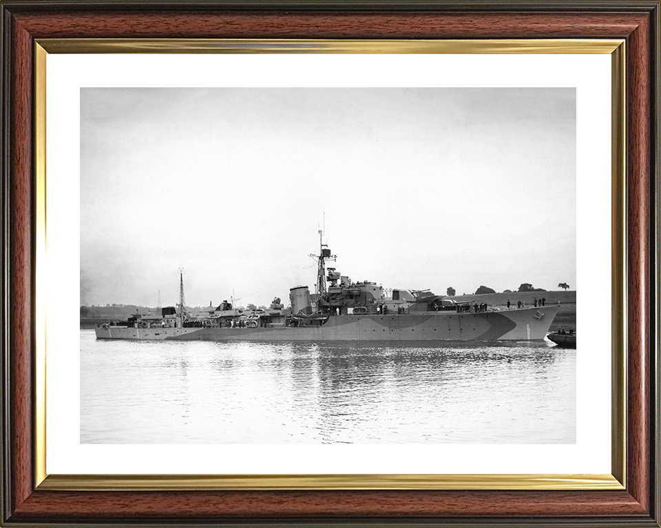 HMS Hardy (R08) Photo Print - On Trials 1943 - Royal Navy V Class Destroyer Posters, Prints, & Visual Artwork Hampshire Prints 10 x 8 Classic Frame Yes