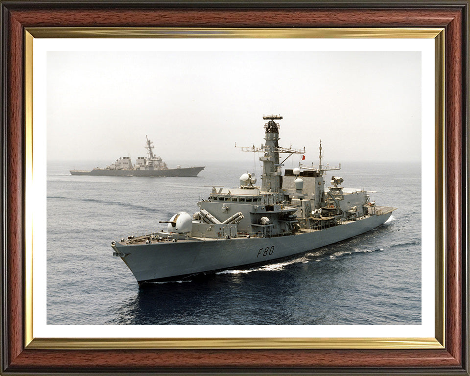 HMS Grafton F80 Royal Navy type 23 Frigate Photo Print or Framed Print - Hampshire Prints