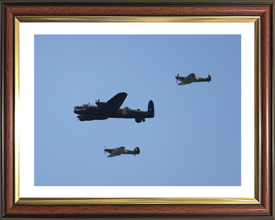 RAF Battle of Britain Memorial Flight Photo Print - Royal Air Force Aircraft Hampshire Prints 10 x 8 Classic Frame Yes