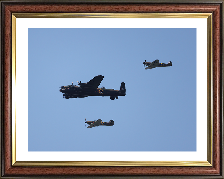 RAF Battle of Britain Memorial Flight Photo Print - Royal Air Force Aircraft Hampshire Prints 10 x 8 Classic Frame Yes