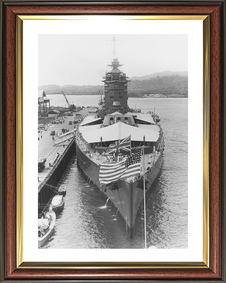 HMS Nelson (28) Photo Print - Balboa 1930 - Royal Navy Nelson Class Battleship Hampshire Prints 10 x 8 Classic Frame Yes